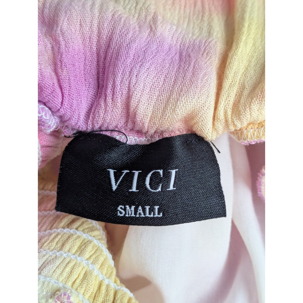 Vici Tequila Sunset Tie Dye Cold Shoulder Maxi Dress Beach Coastal Resort S - Picture 11 of 15